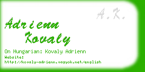 adrienn kovaly business card